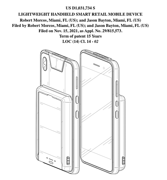 Patent for a Lightweight Handheld Mobile Device in Retail